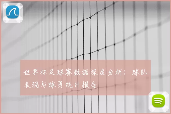 世界杯足球赛数据深度分析：球队表现与球员统计报告